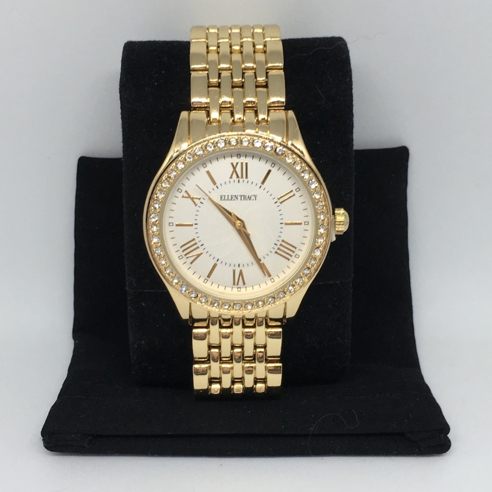 NEW Stunning Women’s Ellen Tracy Watch — Gold Tone